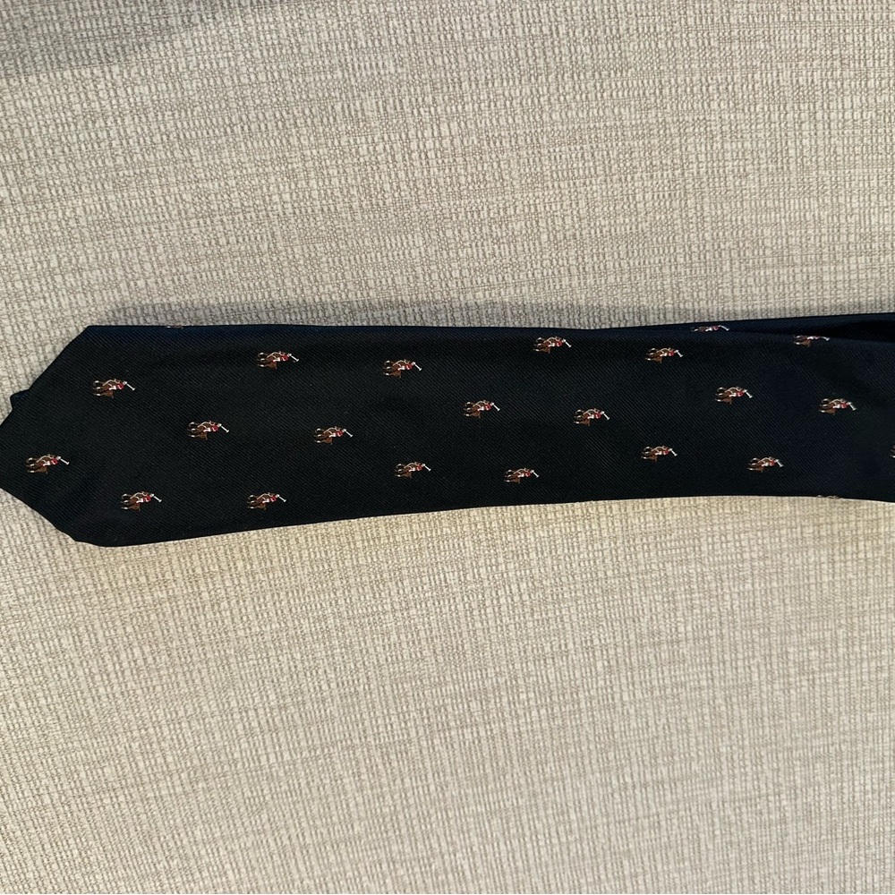 Polo by Ralph Lauren Black Tie with Embroidered Design